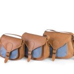 FARAH Light Brown / BLUE 3 borse set